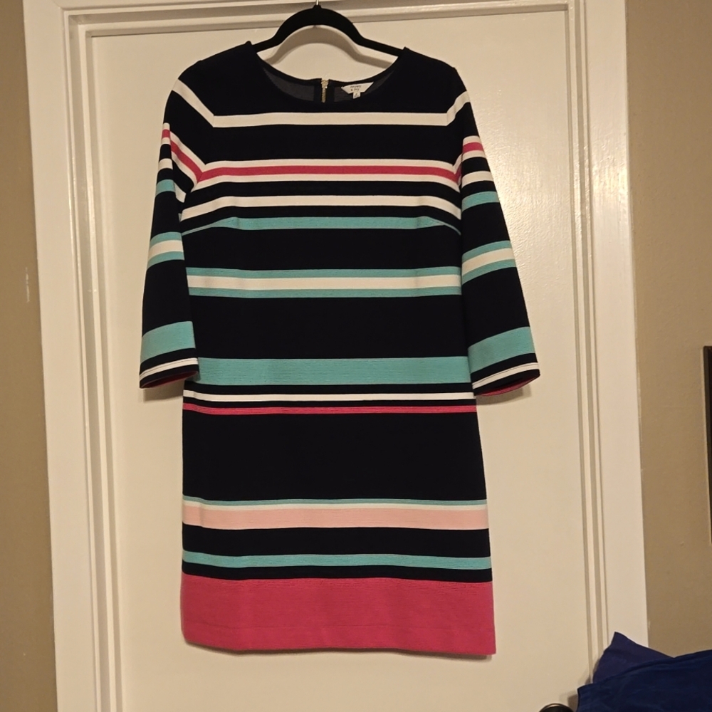 Crown & Ivy Women's Ribbed Striped Dress M